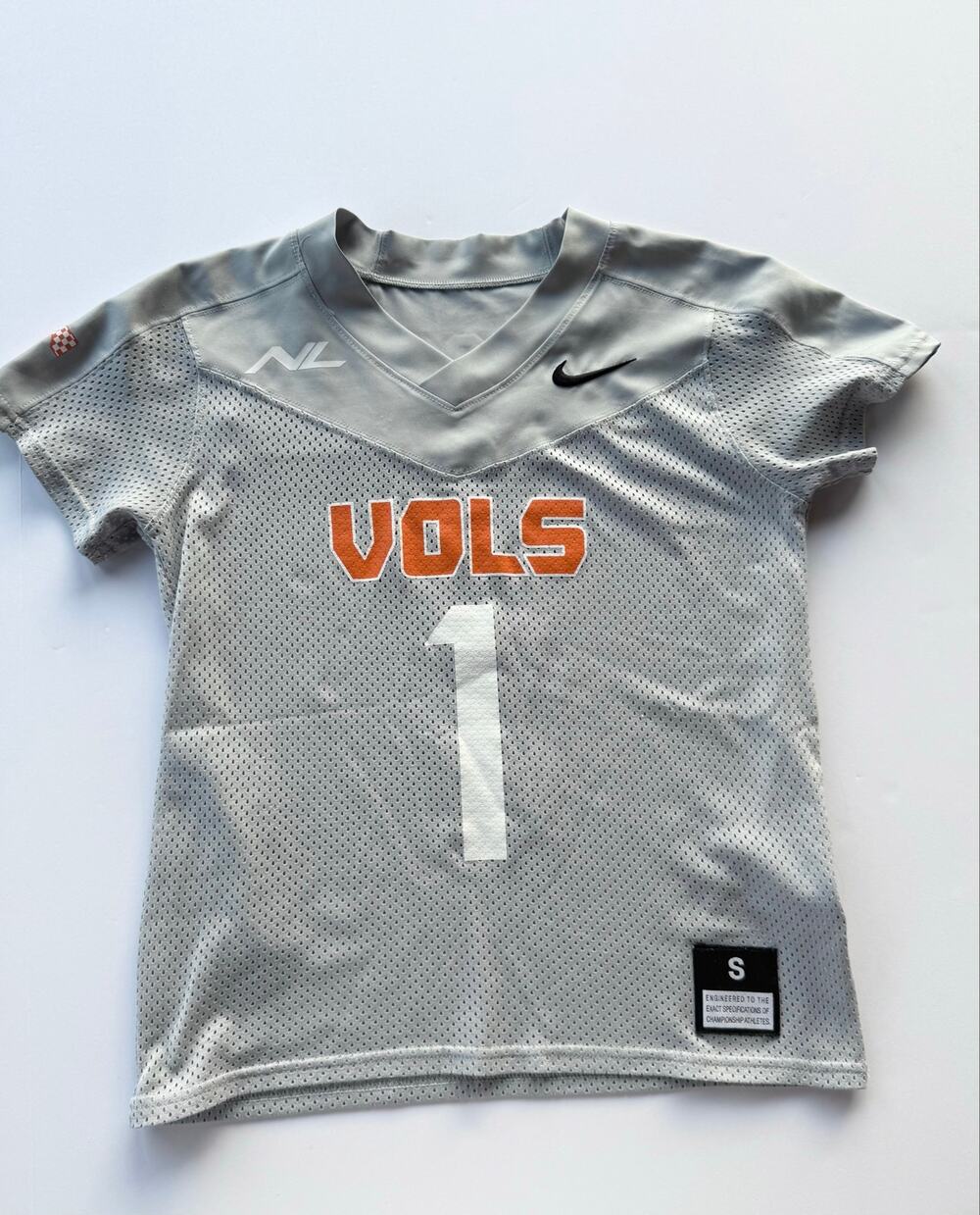 Nike Tennessee Vols Football Jersey Voltoline #1 Gray Small Dri-Fit